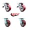 Service Caster 5 Inch Poly on Aluminum Swivel Caster Set with Roller Bearing 2 Total Lock Brake SCC-TTL30S520-PAR-2-S-2 - alternate 5